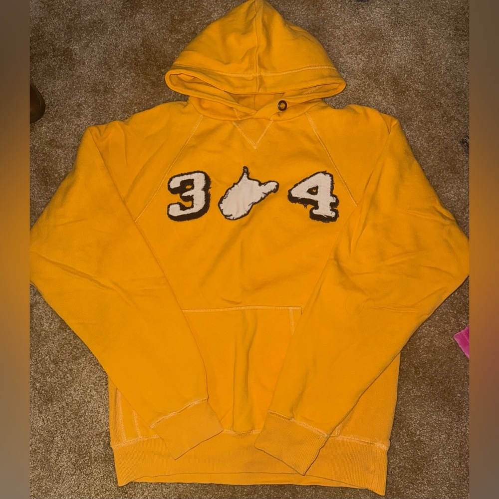 Yellow Hoodie with Graphic Design
